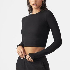 CROPPED CREW LONG SLEEVE
